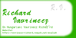 richard vavrinecz business card